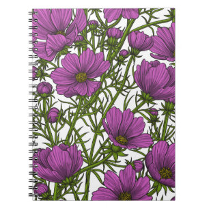 Blume des violetten Kosmos Notizblock