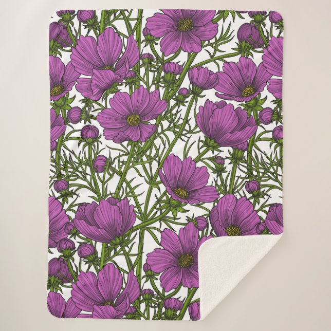 Blume des violetten Kosmos Sherpadecke (Vorderseite)