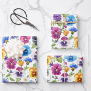 Blume des Wasserfarbenparks Geschenkpapier Set
