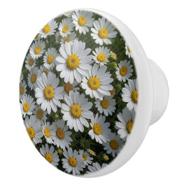 Blume des Weißen Feverts Keramikknauf