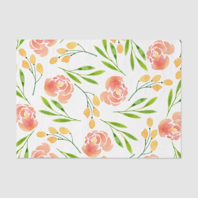 Blume (Design 45 Gelb/orange Serie) Seidenpapier (Vorderseite)