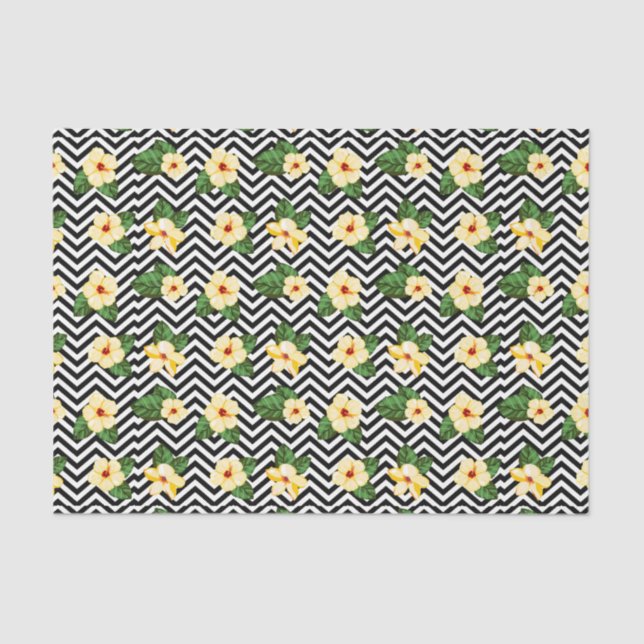 Blume (Design 47 Gelb/orange Serie) Seidenpapier (Vorderseite)