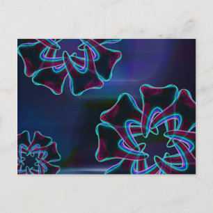 Blume Design Blue Dental Art Postkarte