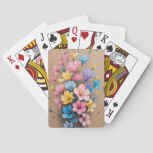 Blume Design Farbenfrohe Blumenarrangements Art Spielkarten