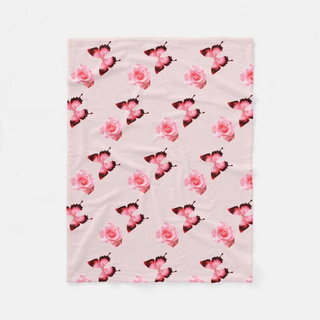 Blume-Design Fleecedecke (Vorderseite)