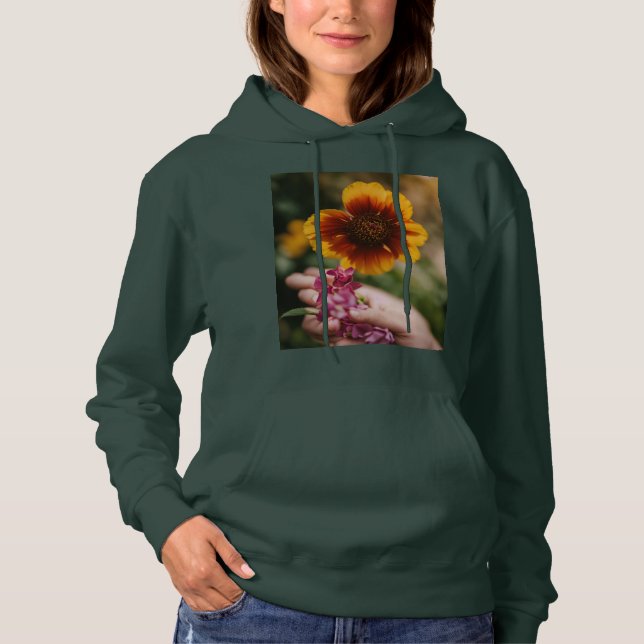 Blume Design Frauenhymnen Hoodie (Vorderseite)