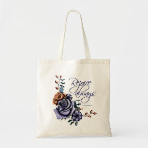 Blume Design mit Bibelziffer "Freude immer" Tragetasche
