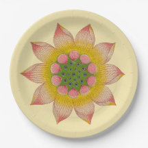 Blume-Design-Teller für die chinesische Wasserlili