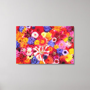 Blume Design von Dalhia, Oriental Lilies, Leinwanddruck