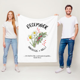 Blume Dezember Christlich Fleecedecke