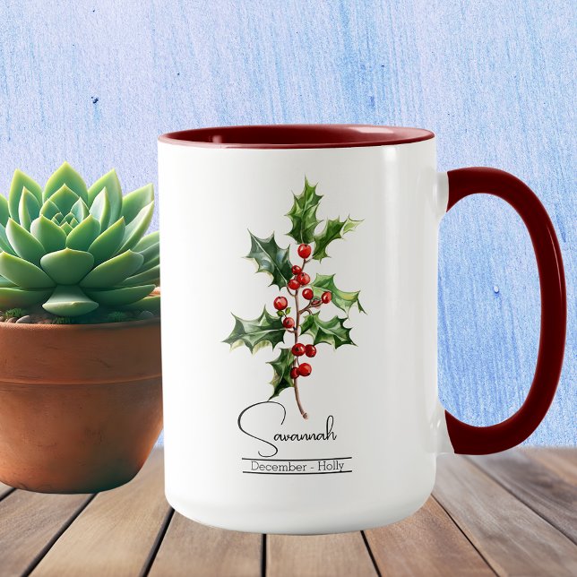 Blume Dezember Holly Tasse (Von Creator hochgeladen)