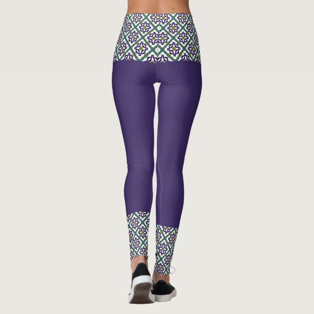 Blume Diamond Star Muster Leggings (Rückseite)
