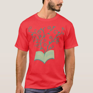 Blume, die aus dem Buch Buchliebhaber Blume Liebha T-Shirt