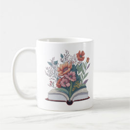 Blume, die ein Formularbuch erstellen, Blumenbuch Kaffeetasse