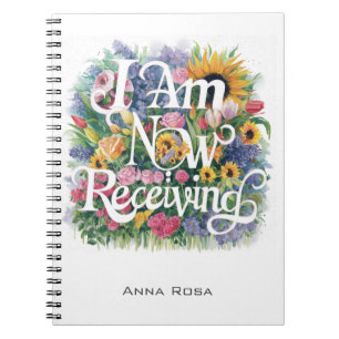 *~* Blume, DIE ICH JETZT ERHALTE AP85 Manifesting  Notizblock