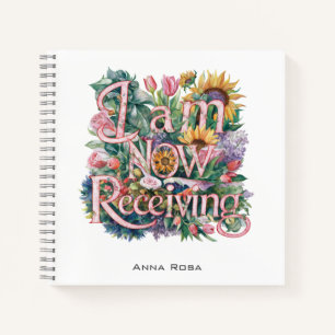 *~* Blume, DIE ICH JETZT ERHALTE AP85 Manifesting Notizbuch