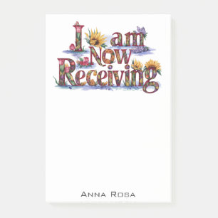 *~* Blume, DIE ICH JETZT ERHALTE AP85 Manifesting  Post-it Klebezettel