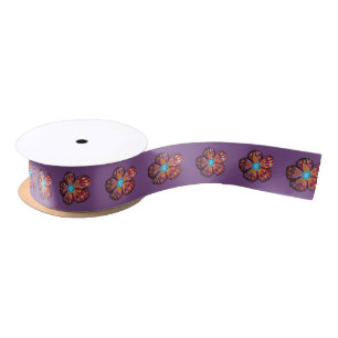 Blume, die Lila Satin Ribbon Zeichne, 2-Yard-Spool Satinband