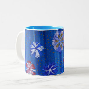 Blume, die schwarze 325 ml Zwei-Tonen-Tasse Gezeic Zweifarbige Tasse