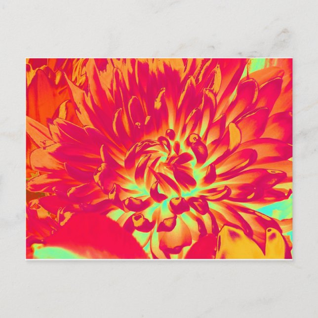 Blume digitaler Kunst Postkarte (Vorderseite)