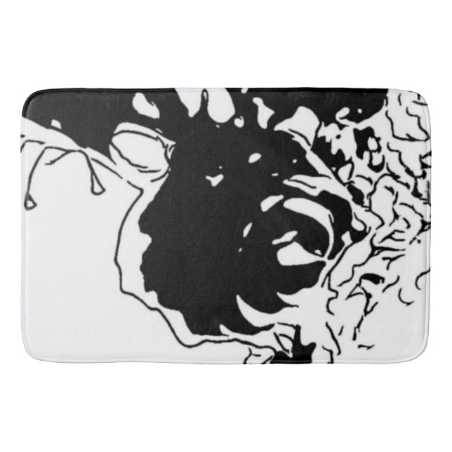 Blume Doodle Badematte (Vorderseite)