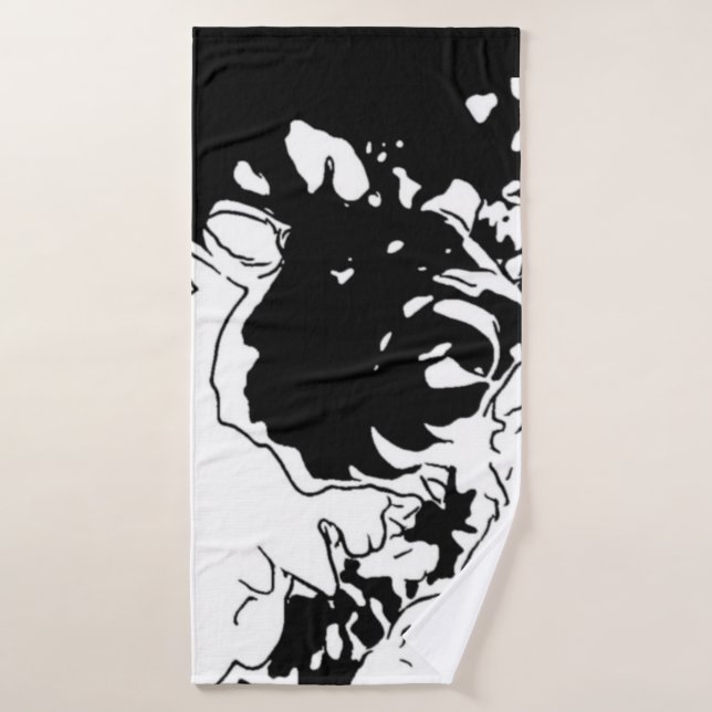 Blume Doodle Badhandtuch Set (Badehandtuch)