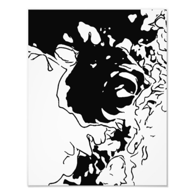 Blume Doodle Fotodruck (Vorne)