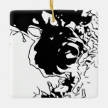 Blume Doodle Keramikornament<br><div class="desc">Folgen Sie meiner Arbeit und meiner Marke auf Instagram @MRNStudios</div>
