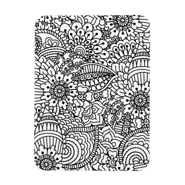 Blume Doodle Magnet (Vertikal)
