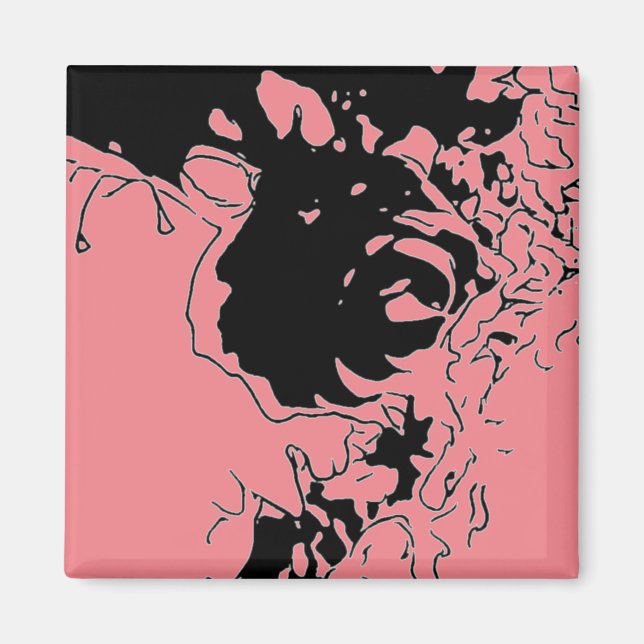 Blume Doodle Magnet (Vorne)