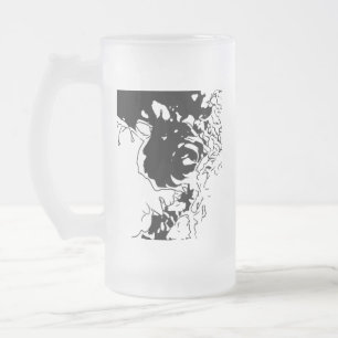 Blume Doodle Mattglas Bierglas