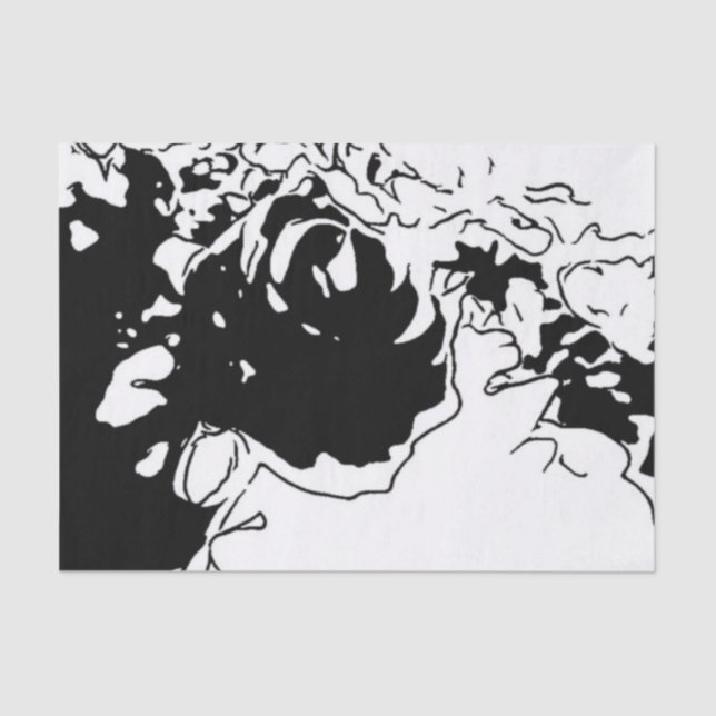 Blume Doodle Seidenpapier (Vorderseite)