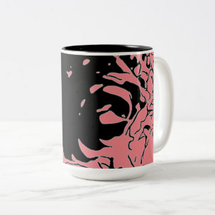 Blume Doodle Zweifarbige Tasse