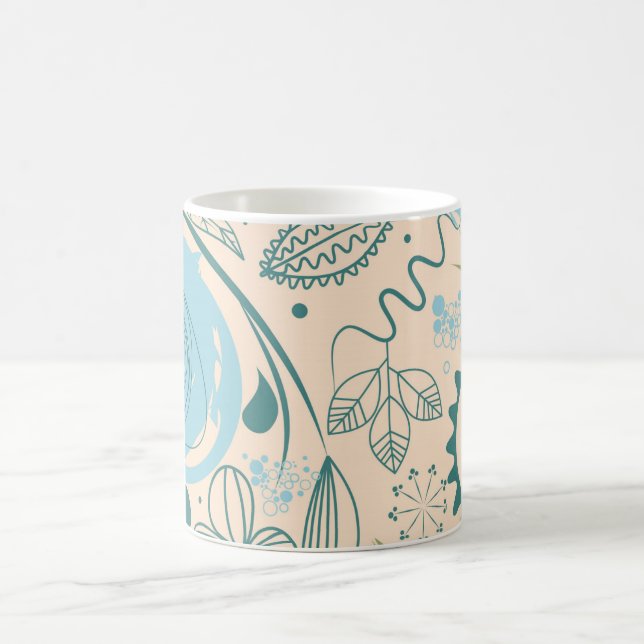Blume Doodles Kaffeetasse (Mittel)