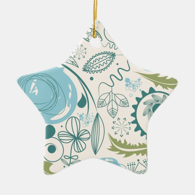 Blume Doodles Keramikornament (Vorne)