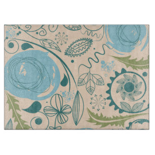 Blume Doodles Schneidebrett