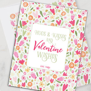 Blume Doodles Valentine's Day Card Feiertagskarte