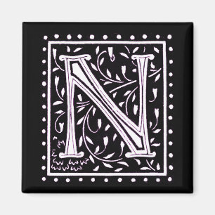 Blume & Dots Monogramm "N" Magnet