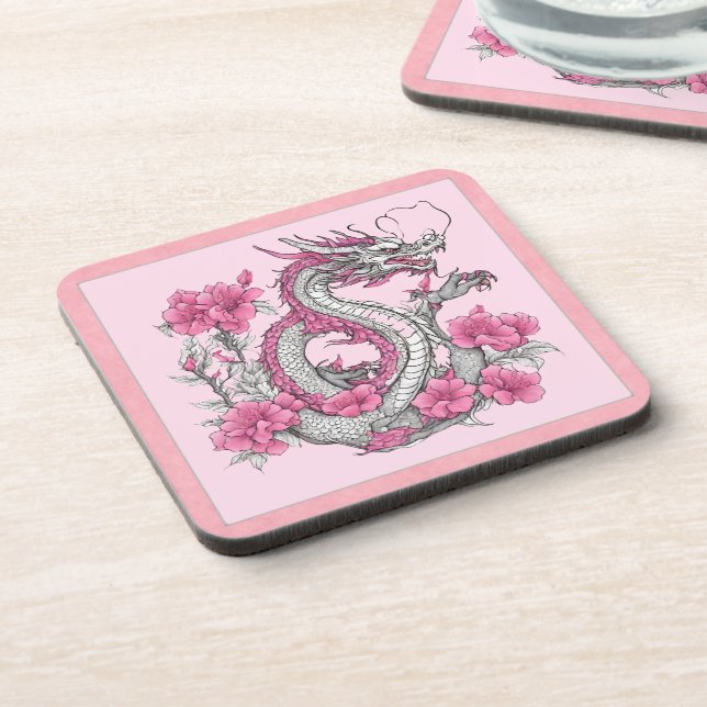 Blume Dragon Beverage Coaster Getränkeuntersetzer (Linke Seite)