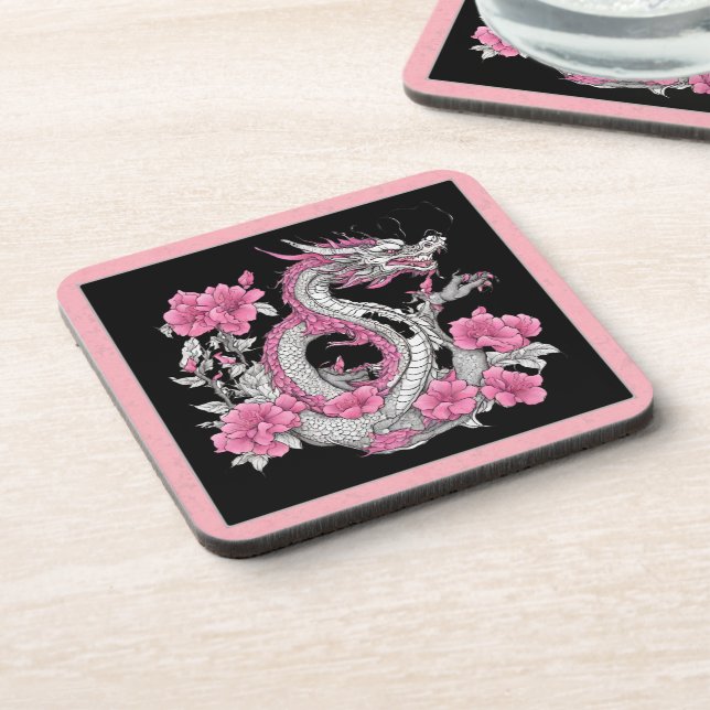 Blume Dragon Beverage Coaster Getränkeuntersetzer (Linke Seite)