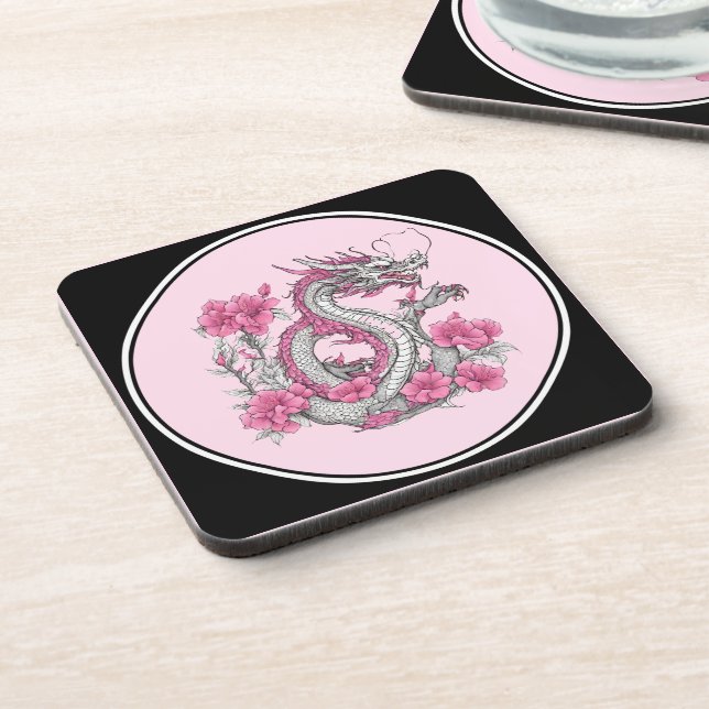 Blume Dragon Beverage Coaster Getränkeuntersetzer (Linke Seite)