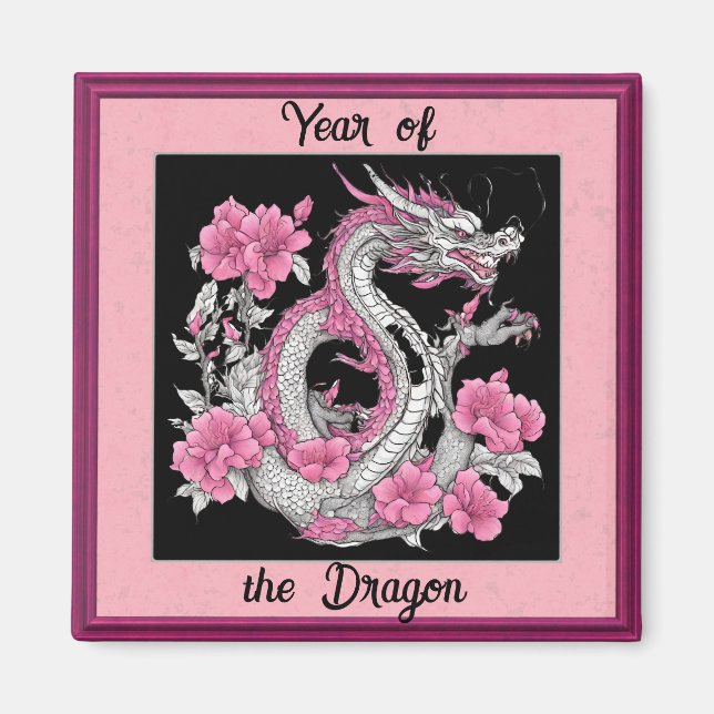 Blume Dragon Magnet (Vorne)