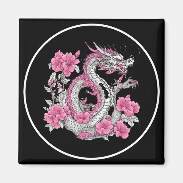 Blume Dragon Magnet (Vorne)