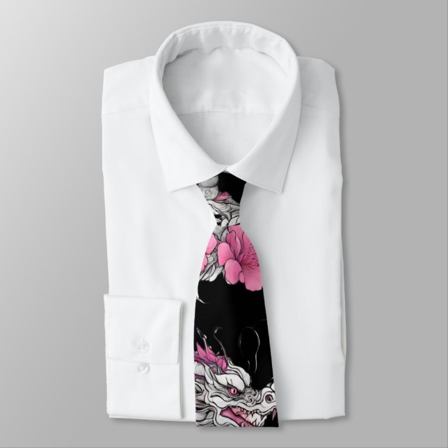 Blume Dragon Necktie Krawatte (Gebunden)