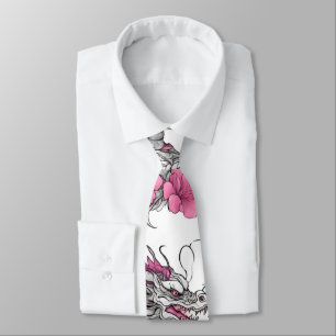 Blume Dragon Necktie Krawatte
