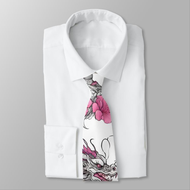 Blume Dragon Necktie Krawatte (Gebunden)