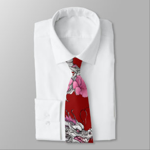 Blume Dragon Necktie Krawatte