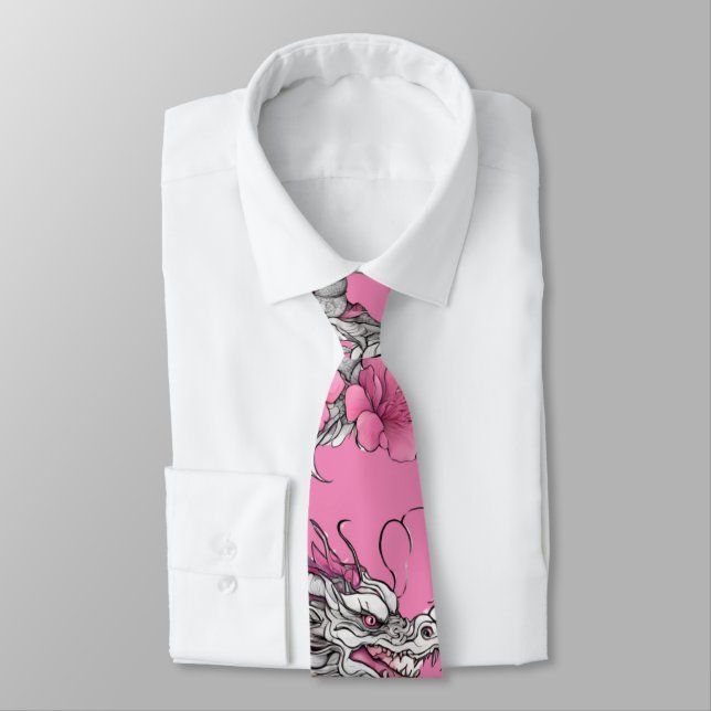 Blume Dragon Necktie Krawatte (Gebunden)