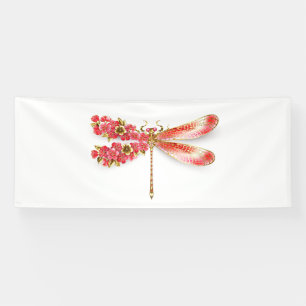 Blume Dragonfly mit Schmucksakura Banner