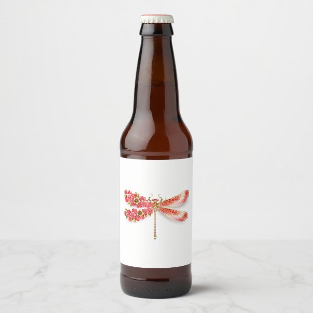 Blume Dragonfly mit Schmucksakura Bierflaschenetikett (Vorderseite)